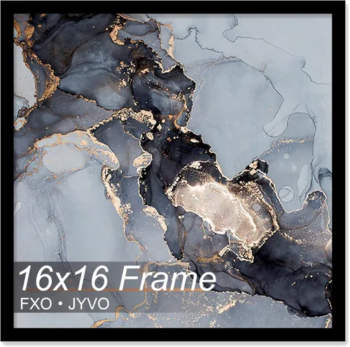Vista 29 de Fxojyvo Marco de 4 x 4 pulgadas, marco negro para póster cuadrado de 4 x 4, peso ligero y altamente transparente, marco de 4 x 4 para pared, 1