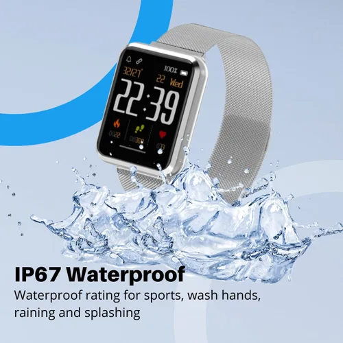 Vista 8 de Bean Information Technology Emerge S3 Silver Smartwatch para iOS y Android