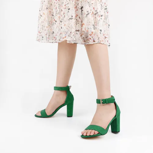 Vista 6 de JOY IN LOVE Sandalias de tacón alto con correa al tobillo para mujer de 3.5 pulgadas