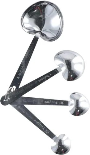 Vista 5 de Leadigol Juego de 12 cucharas medidoras en forma de corazón, cucharas de acero inoxidable para café, azúcar, cucharas de cocina para hornear