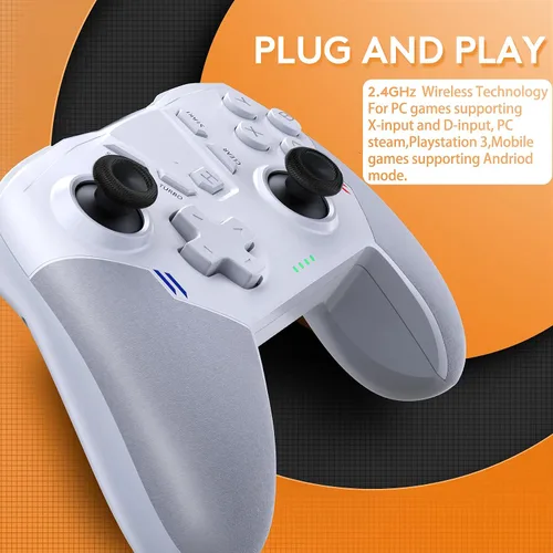 Vista 2 de Uberwith Wireless Game Controller, Dual Vibration Joystick Gamepad Computer Game Controllerfor PC Windows 7810, PS3TV BoxLaptopAndroid Mobile Phones