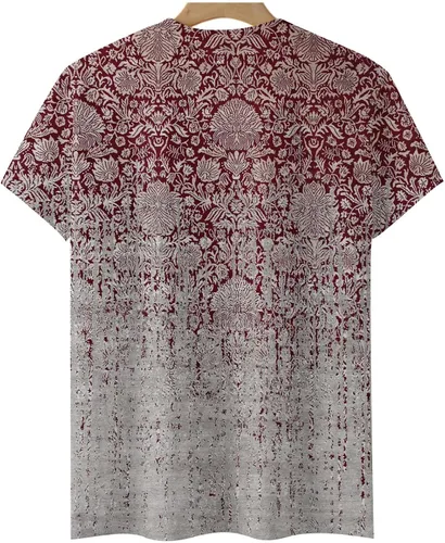 Vista 2 de Blusa elegante para mujer, de manga corta, casual, con estampado de flores, cuello redondo