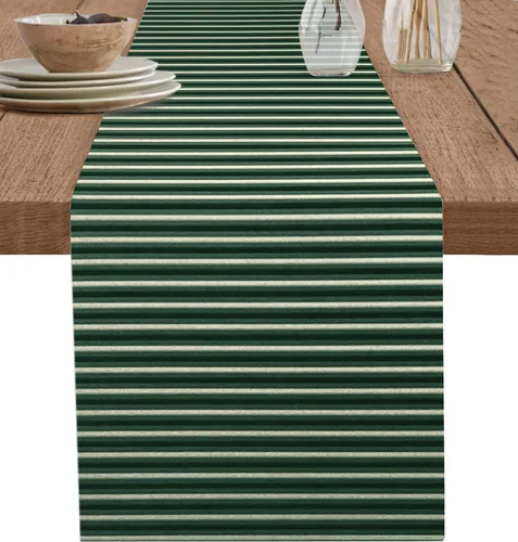 Vista 10 de Camino de mesa de Navidad de 48 pulgadas de largo, diseño de arpillera y algodón para cocina, redondo, cuadrado, boda, café, mesa de comedor, Copo