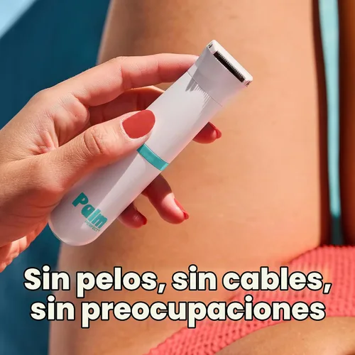 Vista 3 de Clio PALMPERFECT - Recortadora eléctrica de bikini – Afeitadora de pelo fácil de viajar para un afeitado suave, doble hoja para afeitado cercano