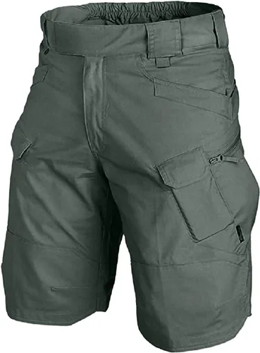 Vista 8 de Pantalones cortos tácticos para hombre, con bolsillo, casual, sueltos, para correr, atléticos
