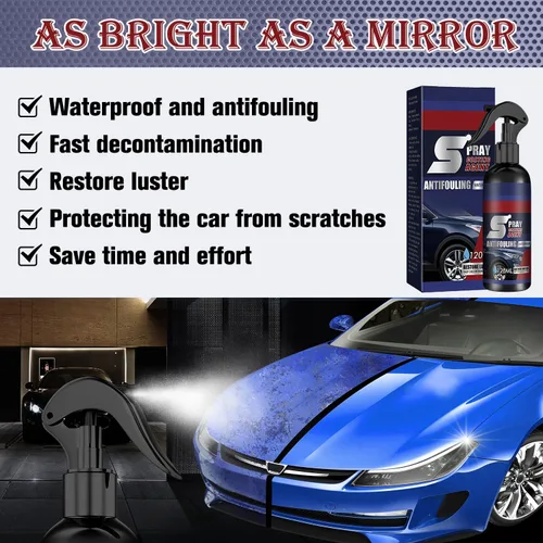 Vista 2 de Rayhong - Agente de renovación de revestimiento multifuncional, 3 en 1 aerosol de revestimiento de cerámica para automóvil, agente de renovación
