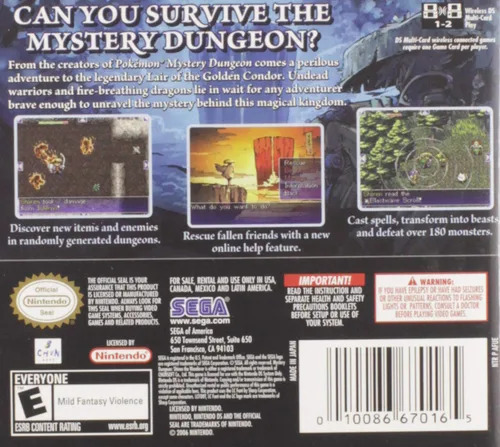 Vista 2 de Mystery Dungeon Shiren the Wanderer - Nintendo DS