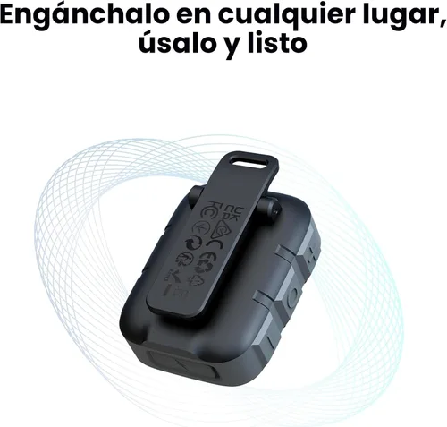Vista 6 de INSMY Altavoces Bluetooth portátiles, impermeabilidad IP67, altavoz personal pequeño portátil con clip, sonido limpio, par estéreo, inalámbrico