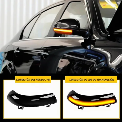 Vista 5 de luces LED de señal de giro para espejo lateral para VW Golf 5 EOS GTI Jetta MK5 Passat, lámparas secuenciales con lente de cubierta antihumo