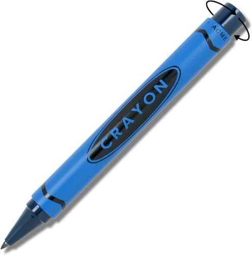 Vista 2 de ACME Studios Crayon - Bolígrafo retráctil azul de Adrian Olabuenaga (PACME3BLRR)