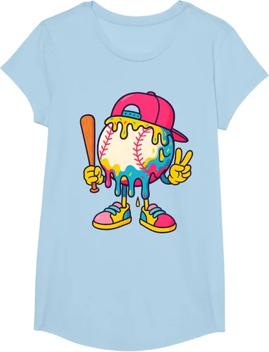 Vista 15 de Camiseta de béisbol Ice Cream Drip Youth Back To School Baseball Stuff