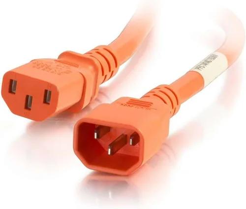 Vista 69 de Cable de alimentación C2G, cable de extensión corto, cable de extensión de alimentación, cable de alimentación de bloqueo, 10A, 250V, negro, 1 pie
