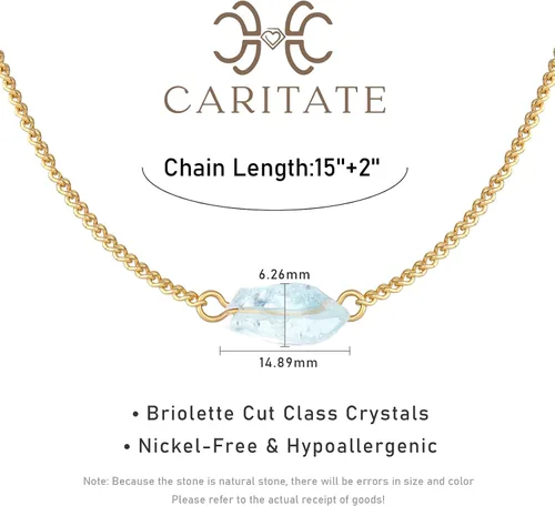 Vista 3 de Collar de cristal crudo para mujer