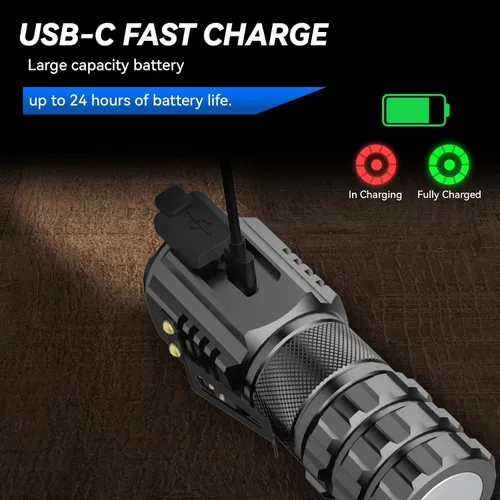 Vista 6 de UNROEVS XC06 Mini linterna recargable, linterna de bolsillo con imán, linterna compacta pequeña súper brillante, linterna EDC de 5 modos para Negro