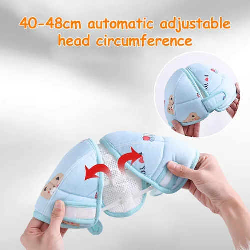Vista 6 de Casco de seguridad para bebé, protector de cabeza de bebé transpirable para gatear y caminar, casco suave para bebés, anticolisión, ultraligero