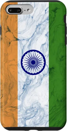 Vista 12 de iPhone 12 mini bandera de la India y fondo elegante - Funda del orgullo indio