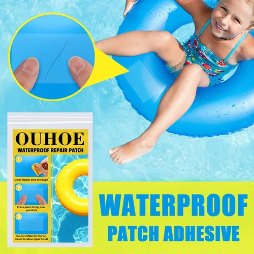 Vista 2 de HERCHR Kit de reparación de parches de piscina de vinilo autoadhesivo de 30 piezas, parches de piscina para kit de piscina inflable, kit