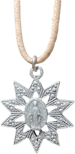 Vista 9 de Collar Virgen María de Oro - Medalla Milagrosa, Joyería Religiosa, Colgante Católico, Regalos de Mujer, Día de la Madre, Regalo de Hombre a Esposa