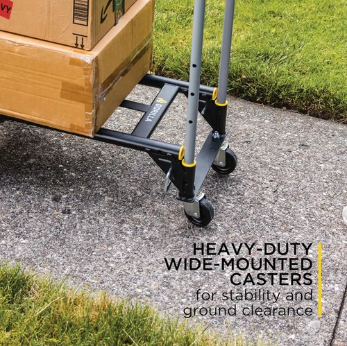 Vista 5 de Gorilla - Camión de mano de acero convertible resistente, capacidad de 600 libras Convertible steel hand truck for movers who need both an upright