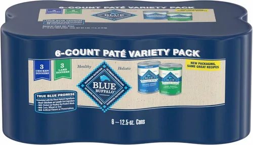Vista 21 de Blue Buffalo Homestyle Recipe - Paquete variado de paté de comida húmeda para perros, cena de pollo y cena de carne de res con verduras de jardín