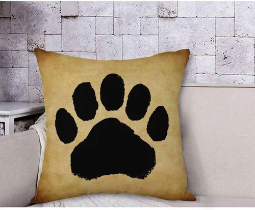 Vista 4 de AOYEGO Funda de almohada con estampado de pata de oso, garras de huellas, evidencia de hallazgo de animales del bosque, funda de almohada grande