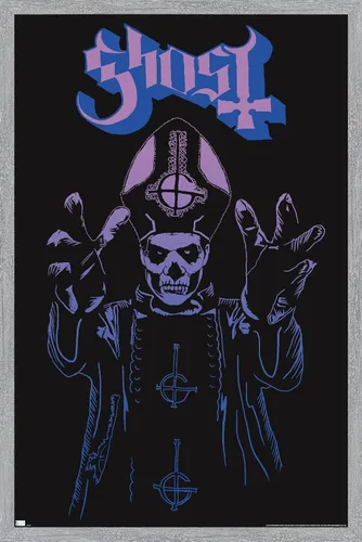 Vista 15 de Trends International Ghost - Póster de pared de ira, 14.72 x 22.37 pulgadas, versión enmarcada de madera de granero