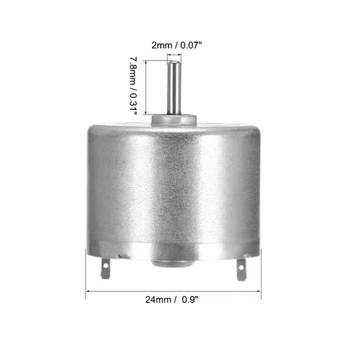 Vista 3 de uxcell Micro Motor DC 9V 11100-11500RPM Motor de alta velocidad para DIY RC Coches Control remoto