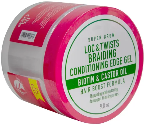 Vista 4 de Dr Girls Locs & Twists - Gel acondicionador para trenzas, aceite de ricino negro, Chebe y aceite de ricino negro, 9.8 onzas, 48 horas de retención