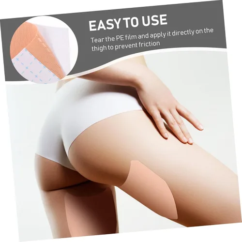 Vista 8 de 10 calcomanías elásticas para rozar los muslos, bandas transpirables para el muslo para prevención de frotamientos, reduce la fricción