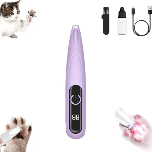 Vista 9 de Yilia Recortadora de microprecisión mejorada para mascotas, multifuncional, para aseo con luz LED, de bajo ruido, impermeable, recargable