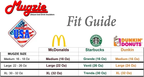 Vista 7 de Mugzie Funda aislante para café helado de lujo, neopreno reutilizable, acogedora para tazas de bebidas frías, evita la condensación y las vuelcas