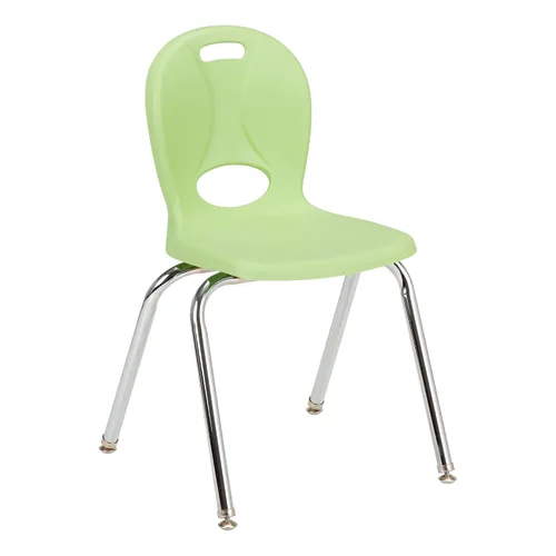 Vista 14 de Learniture Structure Series - Sillas escolares apilables con asientos contorneados, sillas apilables de plástico de alta resistencia, 14 pulgadas