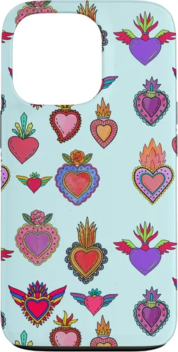 Vista 10 de Latinas Milagros Tin Hearts Phone Case Gift Watercolor Case for iPhone 17