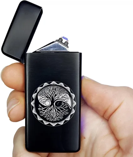 Vista 8 de Encendedor eléctrico de doble arco, recargable, USB, resistente al viento, de plasma, sin llama, para hombres
