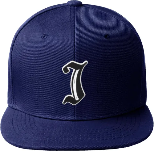 Vista 317 de Daxton Gorra clásica con visera de billete plano con letras del alfabeto inglés antiguo de la A a la Z