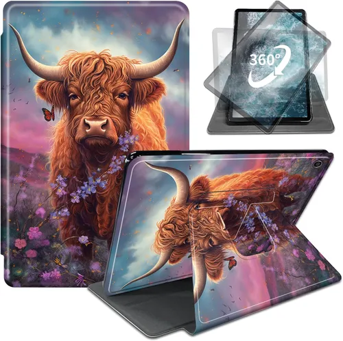 Vista 12 de Funda para iPad de 10.2 / iPad de 9ª generación 2021/iPad de 8ª generación 2020/iPad de 7ª generación 2019, rotación de 360 grados + encendido