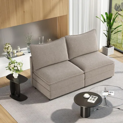 Vista 38 de Vesgantti - Sofá de 40" de Asiento Individual, Cómodo Sofá Nube de Asiento Profundo Tapizado de Chenilla, Sofá Moderno, Asientos Extra para Sofás