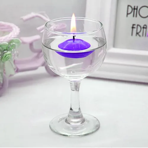 Vista 6 de XGNG 2 cajas de 20 velas redondas de combustión, pequeñas velas de té, sin perfume, color morado