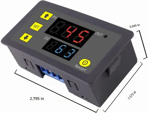 Vista 3 de 2 unids temporizador de retardo relé AC 110 V 220 V 10 A 1500 W programable pantalla LED digital ciclo temporizador retardo interruptor módulo