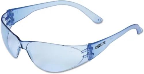 Vista 5 de MCR Safety CL114 Checklite Gafas de seguridad de lentes ámbar de policarbonato con patillas de espátula Polycarbonate spatula temples, Frameless