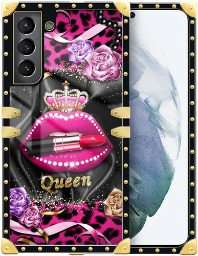 Vista 141 de Funda compatible con Samsung Galaxy S10 4G, TPU suave de lujo y parte trasera de policarbonato duro para niñas y mujeres, funda protectora a prueba