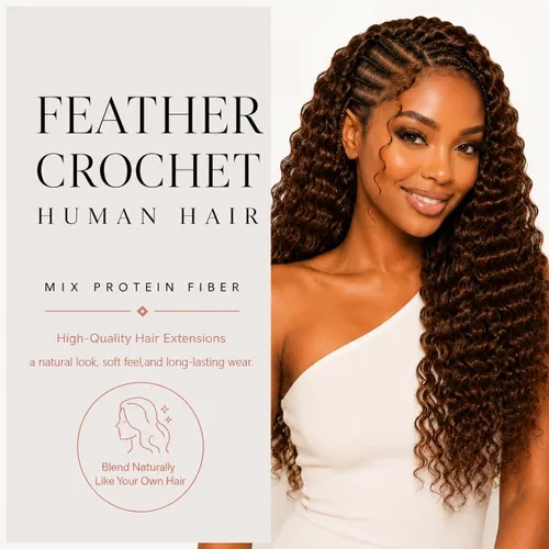 Vista 7 de Human Braiding Hair for Boho Braids 20inch Curly Wave Bulk Bundles 1B (A)1B