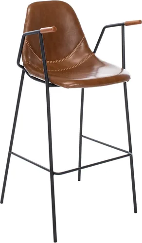 Vista 11 de Safavieh Home Collection Tanner Taburete de bar gris ceniza Mid-Century