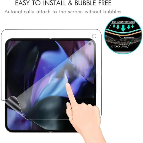 Vista 6 de Paquete de 2 protectores de pantalla para Google Pixel 10 Pro Fold, protector de pantalla de TPU flexible irrompible de alta sensibilidad