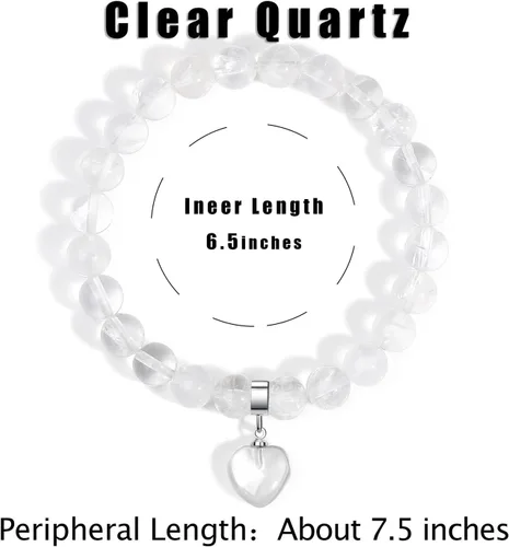 Vista 5 de MAIBAOTA Pulsera de ansiedad para aliviar el estrés, pulseras curativas naturales para mujeres y hombres, pulsera de cuentas de piedras preciosas