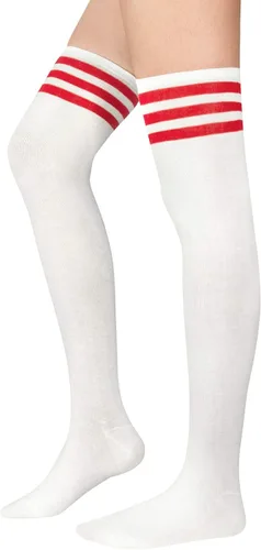 Vista 3 de Century Star Women's Casual Athlete Striped Over Knee Thin Thigh High Tights Long Stocking Socks