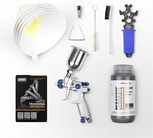 Vista 7 de CERAKOTE® Kit de revestimiento negro Glacier (C-7600 16 oz.) - Todo lo necesario para rociar Cerakote - Curado al aire - Revestimiento de cerámica