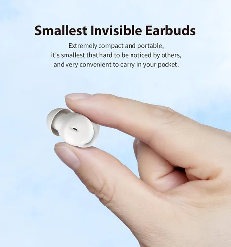 Vista 10 de Auriculares invisibles para dormir, audífonos para dormir de lado Blanco