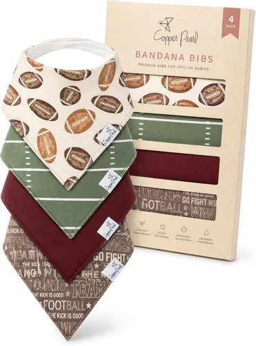 Vista 17 de Copper Pearl Baberos tipo bandana para bebé, paquete de 4 baberos de algodón suave para babear y dentición, absorbentes, ajuste ajustable, muchos