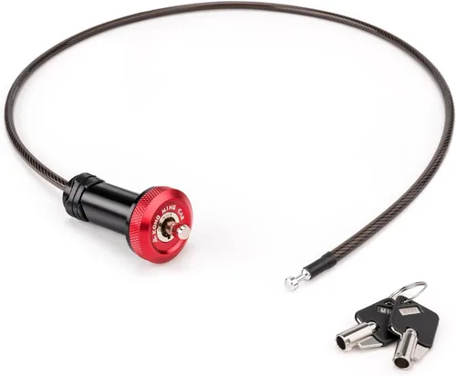 Vista 10 de Candado de cable de bicicleta – Cable de bloqueo de bicicleta – Bloqueo de cadena de bicicleta para casco de bicicleta, antirrobo para barras